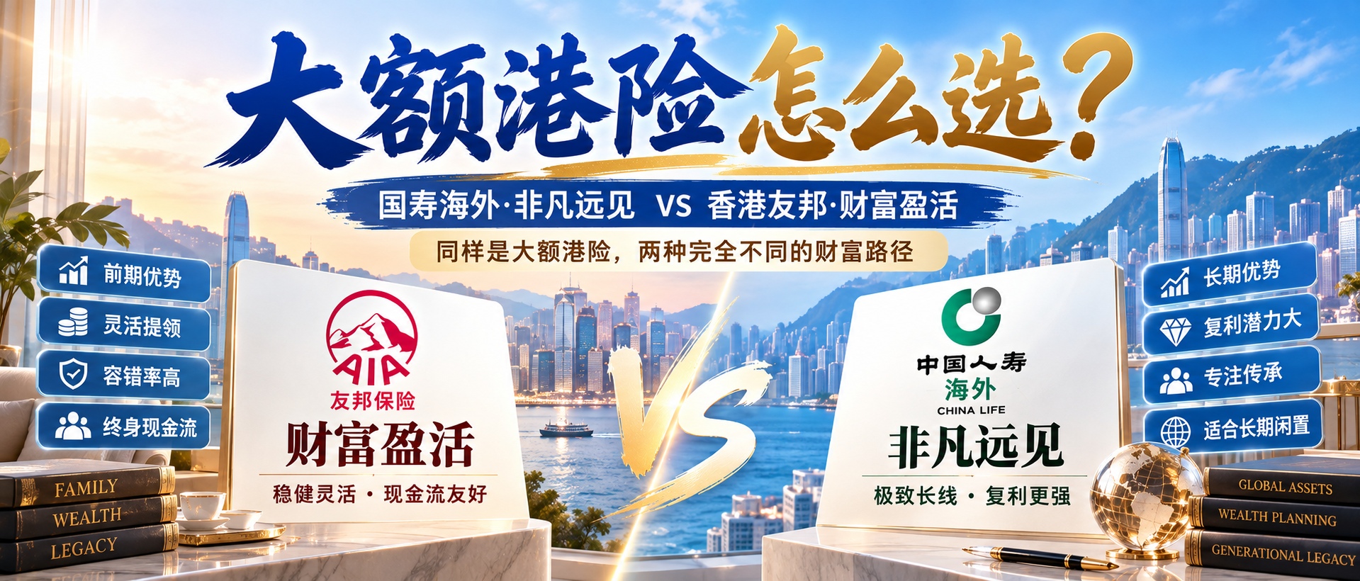 大额港险怎么选?非凡远见VS财富盈活,选错直接亏几十万! 大额港险怎么选?非凡远见VS财富盈活,选错直接亏几十万!